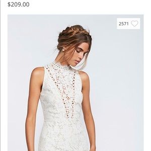 NWT Saylor/Free People white lacy dress XS